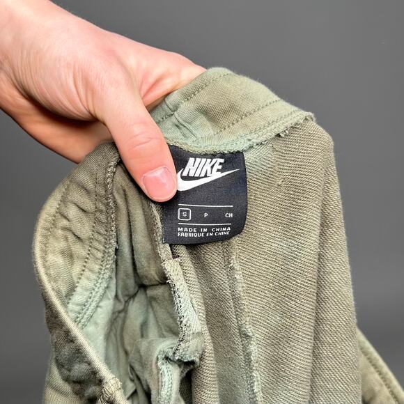 Vintage Y2K Nike Joggers Mens S Green Tie Dye Cotton Subtle Knee Logo Sweatpants - Picture 4 of 4